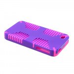 Wholesale iPhone 4 4S Hybrid Grip Case (Purple-Hotpink)